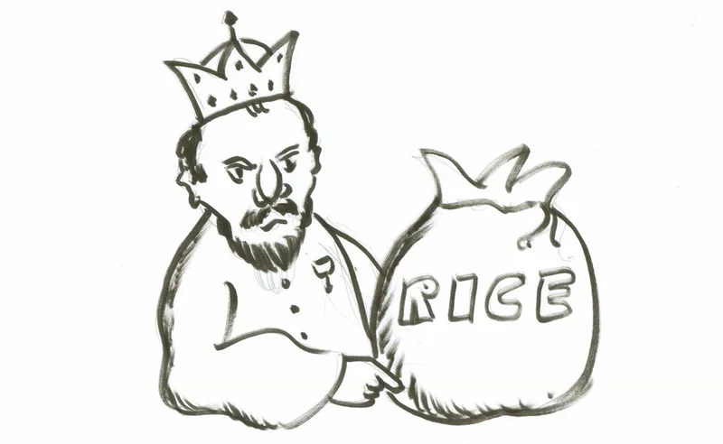 King and rice sack